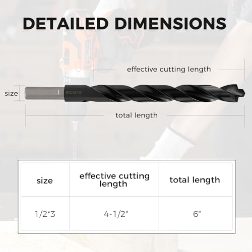 3Pcs 1/2" M35 Cobalt Pro Drill Bit Set, TiAlN with Bullet Point Tip - size: 1/2"(3 Piece)