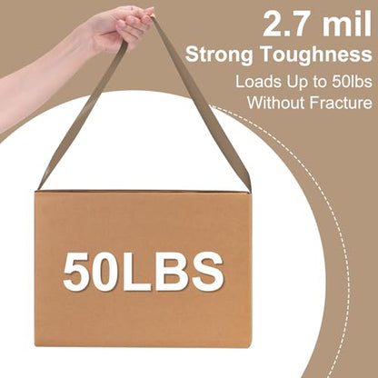 3 Rolls Brown Packing Tape 2" x 60Yd with Dispenser Heavy Duty Tape - size: Brown, 3 Rolls - 2In x 60Yd