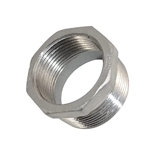 1-1/2" Male NPT to 1-1/4" Female NPT Female Reducing/Reducer Bushing Pipe Fitting,Adapter,Stainless Steel SS 304 Hex Bushing - size: 1-1/2" Male to 1-1/4" Female
