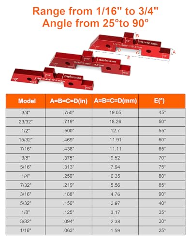 14P Setup Blocks for Woodworking to Router Table Height/Angle Gauge
