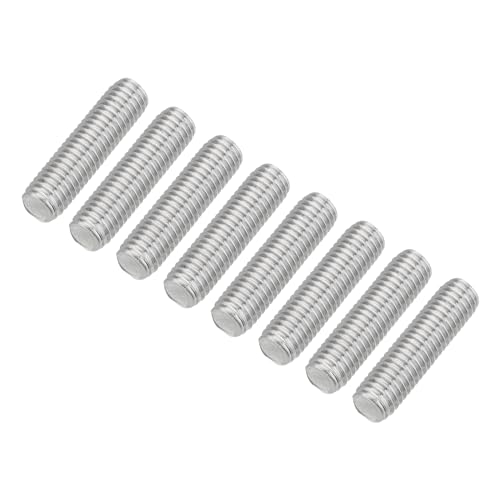 uxcell 8Pcs Fully Threaded Rod, M8 x 30mm 304 Stainless Steel Right Hand Thread Bar Studs M8-1.25 Thread Pitch for Furniture Machinery Assembly - size: M8 x 30mm