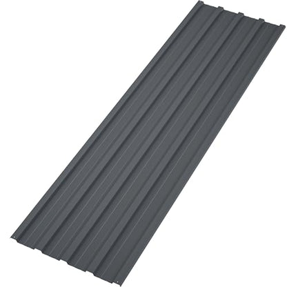 Metal Roof Panels 25 Pcs Gray Roofing Panels Galvanized Steel with Screw Resistant,Versatile and Durable Suitable for Garages,Sheds, Stables and Mobile Homes 176.5 sq.ft - color: Gray, size: 25 pcs/L60.63"