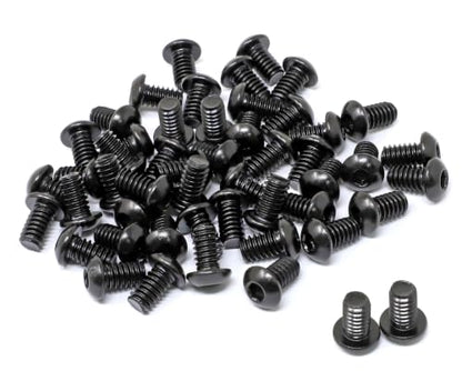 iexcell 50 Pcs 1/4-20 x 7/16" Stainless Steel 304 Hex Socket Button Head Cap Screws Bolts, Black Oxide Finish, with Hex Key Spanner - size: 1/4-20 x 7/16"