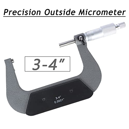 WFLNHB 3-4" Accuracy Outside Micrometer 0.0001" Carbide Tipped for Accuracy Measurement Work
