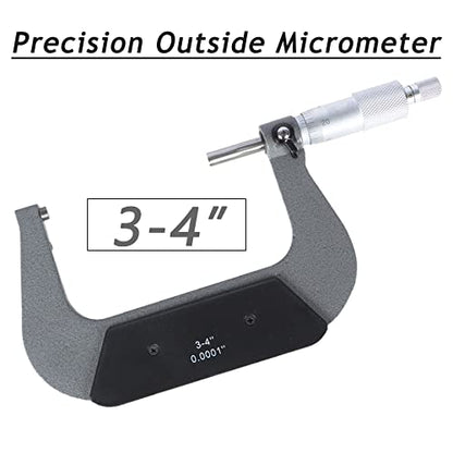 WFLNHB 3-4" Accuracy Outside Micrometer 0.0001" Carbide Tipped for Accuracy Measurement Work