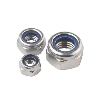 M8-1.25 Lock Nuts, M8 Nylon Insert Locknuts 304 Stainless Self Clinching Nuts, Bright Finish, Full Thread Nylock Nuts,50Pcs - size: M8(50PCS)