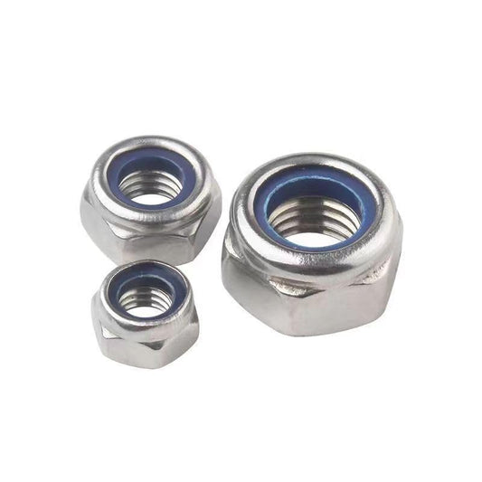 M12-1.75 Lock Nuts, M12 Nylon Insert Locknuts 304 Stainless Self Clinching Nuts, Bright Finish, Full Thread Nylock Nuts,10Pcs - size: M12(10PCS)