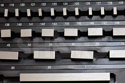 Shars Grade AS-2 Rectangular Gage Block Set, 81 Pieces - size: Grade AS-2 303-5308C