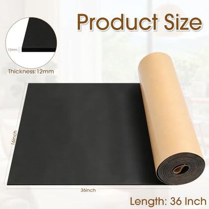 Foam Padding Sheets with Adhesive Foam Insulation Neoprene Sheets Closed Cell Insulation Neoprene Rubber Roll for Gaskets Liner Crafts DIY Projects 6mm Thickx 16" Widex 36" Long - size: 6mm Thickx 16" Widex 36" Long