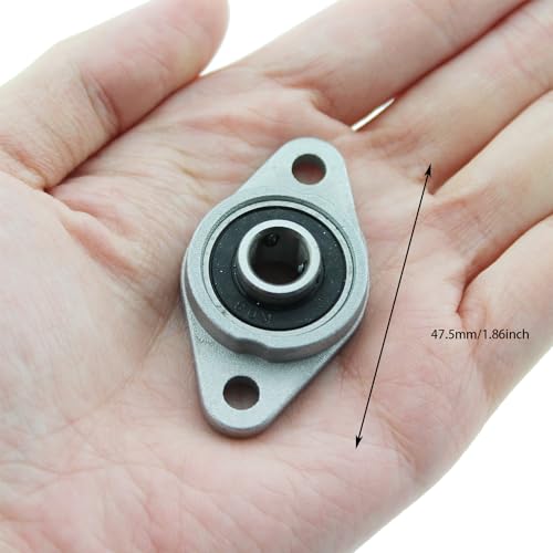 TAODAN 4pcs KFL08 8mm ID Silver Zinc Alloy Pillow Block Flange Bearing Self-Alignment