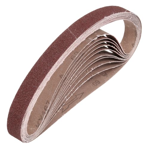 HARFINGTON 1 x 30 Inch Sanding Belts, 10 Pcs 60 Grits Aluminum Oxide - size: 1x30 inch(60 grit)