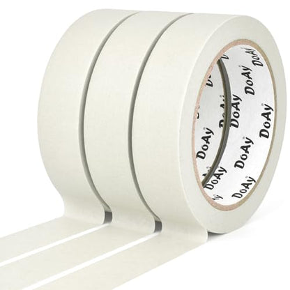 3 Pack White Painters Tape - Masking Tape 1 Inch Wide - Multi-Surface, Smart Adhesion, Indoor & Outdoor - 270FT Total - Paint Tape for Artist, DIY, Labeling, Art, Car, General Purpose (#3910) - color: White - 270FT