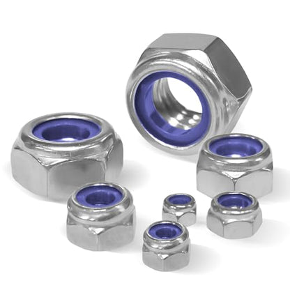 Metric Lock Nut Assortment Kit,140Pcs Stainless M3-M12 Locking Nuts - size: Metric Locknuts, 140 Pcs