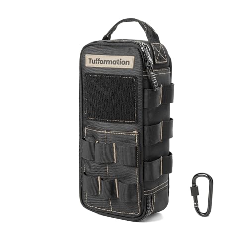 Tufformation Heavy Duty Small Tool Bag Pouch, Utility Organizer Case - color: Black