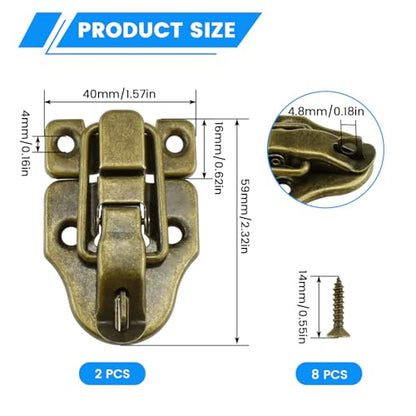 SDTC Tech 2-Pack Retro Bronze Style Box Toggle Latch - color: Bronze