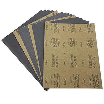 400/600/800 Grit Wet Dry Sandpaper, 15pcs 9 x 11 Inch Sanding Sheets - style: Grit(400/600/800)