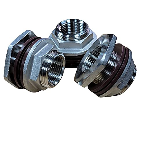 MiniBrew 1” NPT EZ Seal Weldless Bulkhead with EPDM Gasket - size: 1"-EPDM, style: Pack of 1