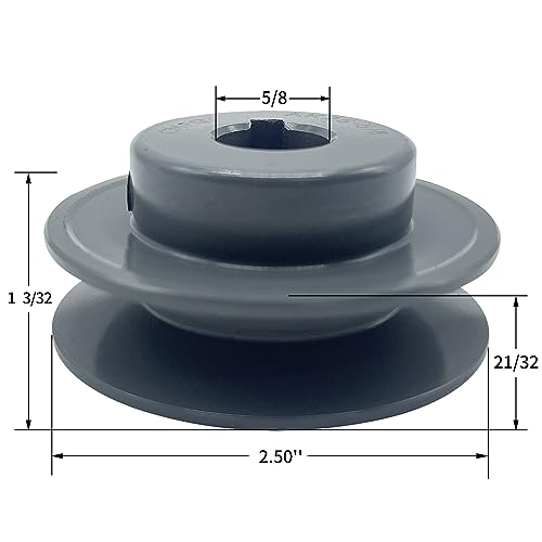 AK25-5/8 v Belt Pulley 5/8 inch Bore 2.5" OD,Cast Iron Material, AK Mechanical v-Belt Pulleys Single Groove Pulley for"4L" or"A" or "3L" Belt - size: 2.5 inch OD, 5/8 inch Bore, style: 1 Groove