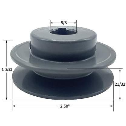AK25-5/8 v Belt Pulley 5/8 inch Bore 2.5" OD,Cast Iron Material, AK Mechanical v-Belt Pulleys Single Groove Pulley for"4L" or"A" or "3L" Belt - size: 2.5 inch OD, 5/8 inch Bore, style: 1 Groove