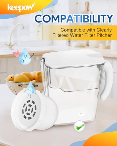 KEEPOW Filtered Replacement Filter Compatible with Clearly Filtered