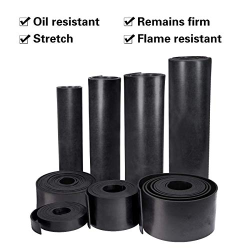 TORRAMI Neoprene Material Rubber Sheet Roll 1/16 (.062) inch T X 4 inch W X 10 Feet, DIY Gaskets for Sealing,Protection, Abrasion, Supports, Leveling, Bumpers - size: 4" Wide X 10' Long, style: 1/16 (.062)" Thick