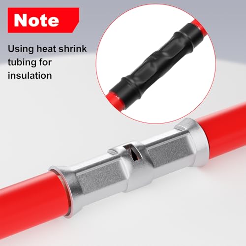 4 AWG Heat Shrink Butt Connectors Marine Black Crimp Splice Waterproof - size: 4AWG 6pcs
