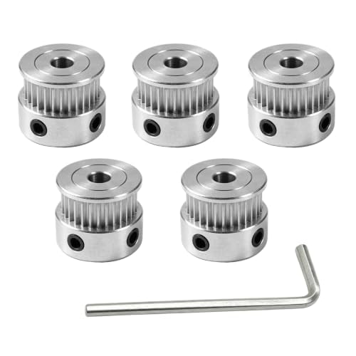 GT2 Timing Belt Pulley 20 Teeth, 4mm Bore, for 6mm Width Belt (5‑Pack) - size: Belt Width 6mm