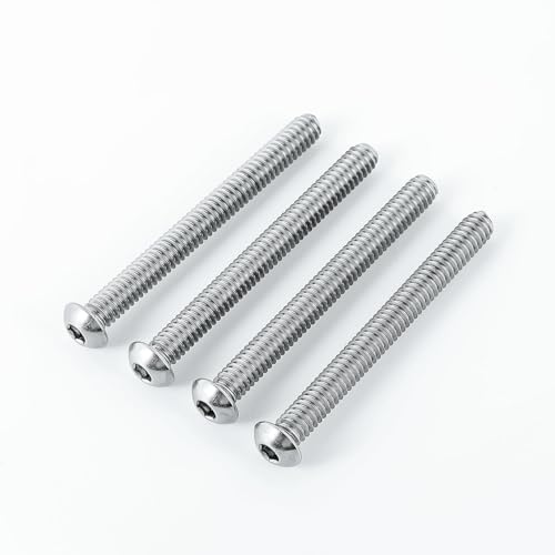 15 Sets 1/4-20 x 1-1/4" Button Head Socket Cap Bolts Screws with Nuts, Flat & Lock Washers, 304 Stainless Steel 18-8, Hex Drive, Bright Finish - size: 1/4-20, style: (15Sets)1/4-20 x 1-1/4"