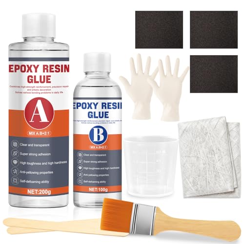 Fiberglass Repair Kit, Anti Sagging Formula, No Drip Run During Curing - color: B