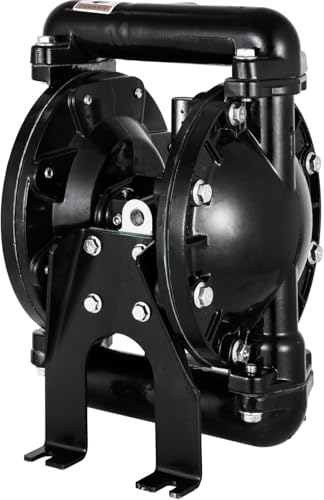 VEVOR Air-Operated Double Diaphragm Pump 1 inch Inlet Outlet Aluminum 22 GPM Max 100PSI, Nitrile Diaphragm, QBY4-25L-1inch-22 - size: 22GPM