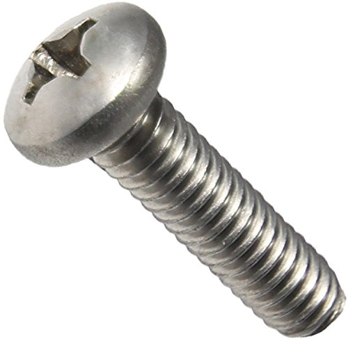 1/4-20 x 1-3/4" Pan Head Machine Screws, Full Thread, Phillips Drive, Stainless Steel 18-8, Bright Finish, Machine Thread, Quantity 25 Pieces By Fastenere - size: 1/4-20 x 1-3/4" (25 Pack)
