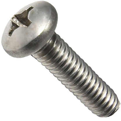 1/4-20 x 1-3/4" Pan Head Machine Screws, Full Thread, Phillips Drive, Stainless Steel 18-8, Bright Finish, Machine Thread, Quantity 25 Pieces By Fastenere - size: 1/4-20 x 1-3/4" (25 Pack)