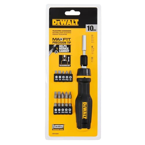 DEWALT Max Fit Telescoping Ratcheting Multi-Bit Combination Screwdriver Set (10-Piece) DWHT68001