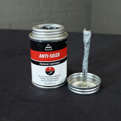AGS Automotive Solutions Brush Top Can Thread-Magic Anti-Seize Lubricant for Bolts and Screws, 4 oz, High Temperature, Automotive, Home, Shop Lubricant - size: 4oz