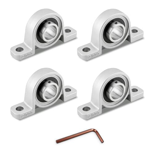4PCS KP000 Pillow Block Bearing 10mm Bore Mounted Insert Ball