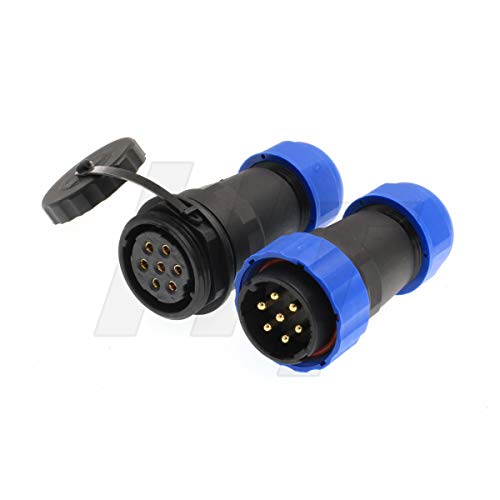 HangTon HE29 7 pin 25A Electrical Power Home Audio Video Project Waterproof IP68 Circular Connector Male Female - size: 7 pin