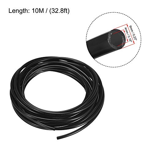 uxcell Pneumatic Air Hose Tubing Black with Connect Fitting Kit - color: Black