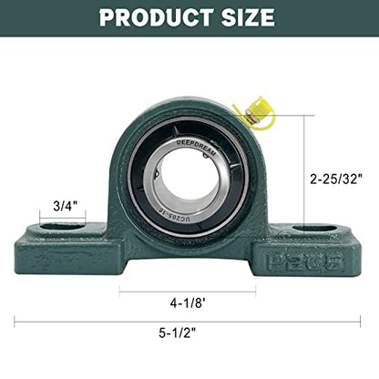 4Pcs UCP205-16 Pillow Block Bearing 1 inch Shaft Cast Iron p205 Bearings with 1" Bore Mounted Bearing Block Self Alignment - size: UCP205-16-4pcs