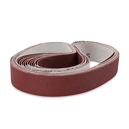Red Label Abrasives 1 X 44 Inch 100 Grit Flexible Aluminum Oxide Multipurpose Sanding Belts, 12 Pack - size: 100 Grit