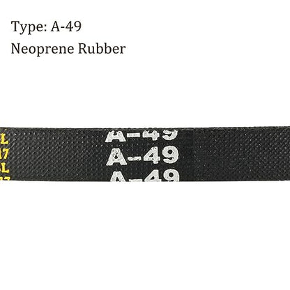 A-49 Drive V-Belt - [49-inch Inside Circumference] A-Section Rubber Drive Belt Wrapped for Transmission Use - size: A-49