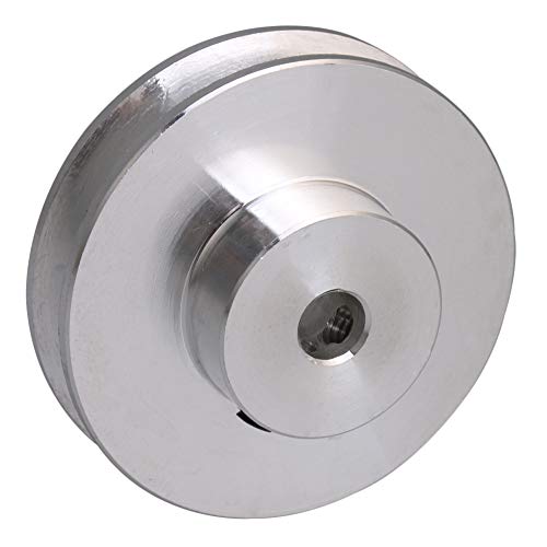 4.1x1.6x0.6cm Silver Aluminum Alloy 0.6cm Fixed Bore Single Groove V-Shape Pulley for Motor Shaft 0.3-0.5cm PU Round Type Belts - size: 41*6mm