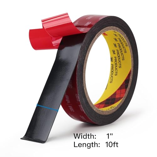 3M 5925 Double Sided Mounting Tape, 2 Pack 1 in Foam Tape - size: 1" × 10ft