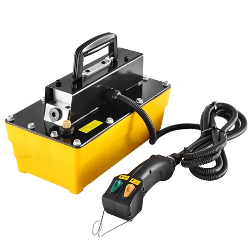 VEVOR 10,000PSI Air Hydraulic Pump, 0.61 Gal Reservoir, NPT 3/8 In Oil Outlet, NPT 1/4 In Inlet, Plastic Air Hydraulic Pump with Remote Control Actuator, for Automobile Frame Machine & Hydraulic Press - style: 2.3 L with Remote Control