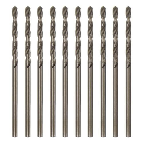 HARFINGTON 10pcs Cobalt Jobber Drill Bits 2mm / 0.079" M35 High Speed Steel HSS Twist Drilling Bit Tool for Stainless Steel Copper Wood Plastic and Other Hard Materials - size: 2mm