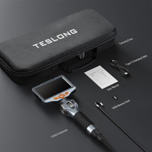 Teslong TD500 Articulating Borescope for Mechanic Automotive Inspection