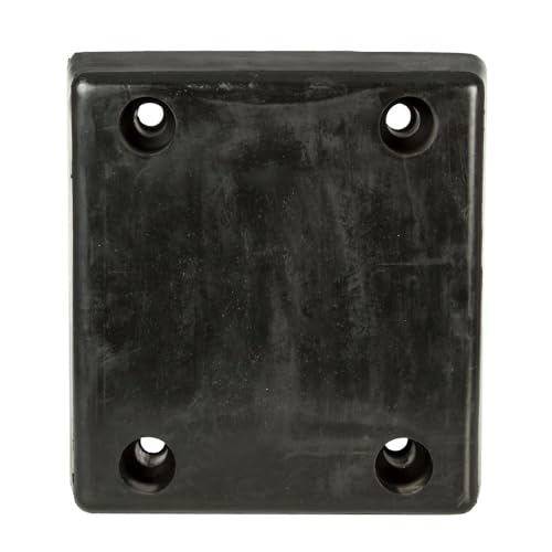 Molded Rubber Bumper, 12" x 13" x 4", 1/2" Mounting Holes, Guardian