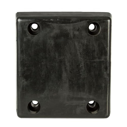 Molded Rubber Bumper, 12" x 13" x 4", 1/2" Mounting Holes, Guardian