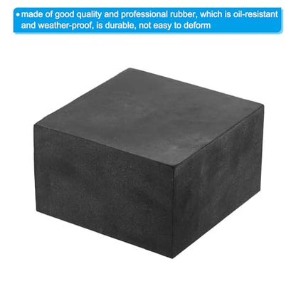 PATIKIL Rubber Anti-Vibration Pads, 2 Pcs Square Vibration Isolation Mats 4" x 4" x 2.4" for HVAC Air Conditioner Air Compressor Washer Dryer, Black - size: 4" x 4" x 2.4"