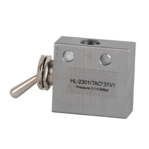 Pneumatic Toggle Valve, 3 Position 2 Port 1/8 Thread