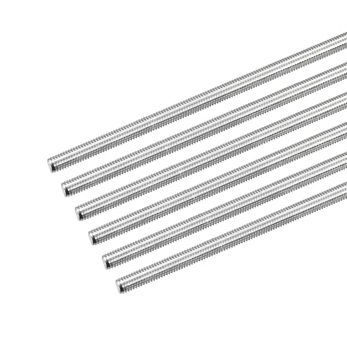 MECCANIXITY Fully Threaded Rod M5 x 300mm 0.8mm Thread Pitch 304 Stainless Steel Right Hand Threaded Rods Bar Studs 6 Pack - size: M5 x 300mm